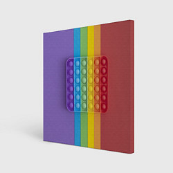 Холст квадратный ПОП ИТ ПОЛОСЫ, цвет: 3D-принт