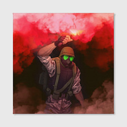 Холст квадратный Half-Life Opposing Force Logo спина Z, цвет: 3D-принт — фото 2