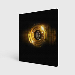 Холст квадратный BITCOIN КРИПТОВАЛЮТА, цвет: 3D-принт