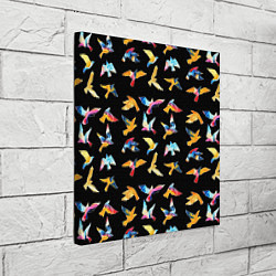 Холст квадратный Акварельные птица, цвет: 3D-принт — фото 2