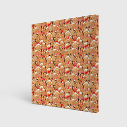 Холст квадратный Праздничное Печенье, цвет: 3D-принт
