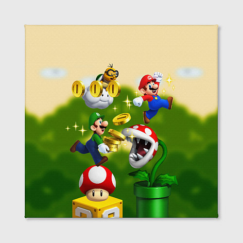 Картина квадратная Mario Coins / 3D-принт – фото 2