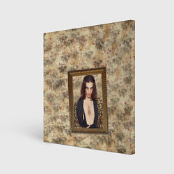 Холст квадратный Домиано Давид Портрет на стене, цвет: 3D-принт