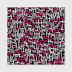 Холст квадратный Узор из Игры в кальмара, цвет: 3D-принт — фото 2