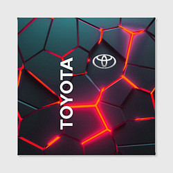 Холст квадратный TOYOTA 3D NEON ТОЙОТА 3Д ПЛИТЫ НЕОН, цвет: 3D-принт — фото 2