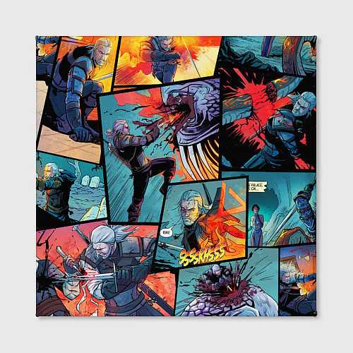 Картина квадратная Ведьмак The Witcher комикс / 3D-принт – фото 2