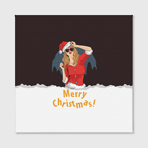 Картина квадратная Снегурка Merry Christmas / 3D-принт – фото 2
