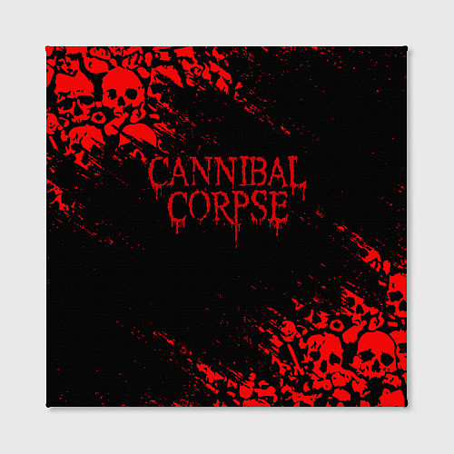 Картина квадратная CANNIBAL CORPSE КРАСНЫЕ ЧЕРЕПА / 3D-принт – фото 2