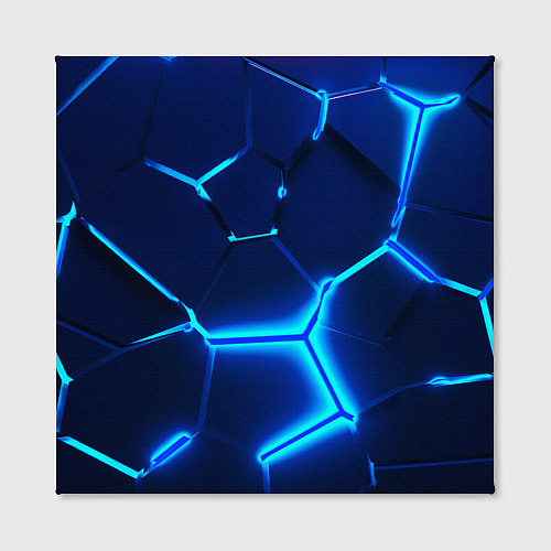 Картина квадратная 3D ПЛИТЫ NEON STEEL НЕОНОВЫЕ ПЛИТЫ / 3D-принт – фото 2