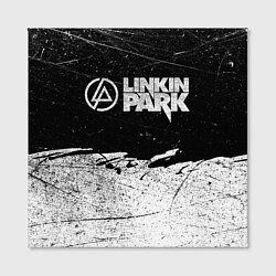 Холст квадратный Линкин Парк Лого Рок ЧБ Linkin Park Rock, цвет: 3D-принт — фото 2