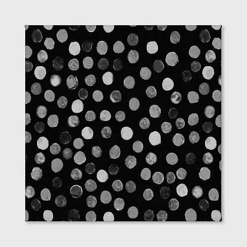 Картина квадратная Кружочки на черном фоне / 3D-принт – фото 2