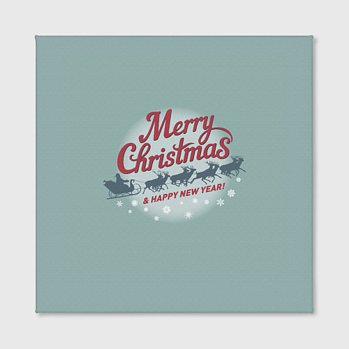 Картина квадратная Merry Christmas хо-хо-хо / 3D-принт – фото 2
