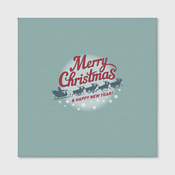 Холст квадратный Merry Christmas хо-хо-хо, цвет: 3D-принт — фото 2