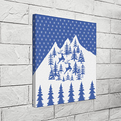 Холст квадратный Горные Олени, цвет: 3D-принт — фото 2