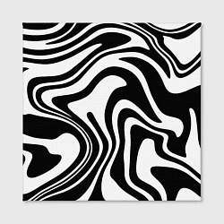 Холст квадратный Черно-белые полосы Black and white stripes, цвет: 3D-принт — фото 2