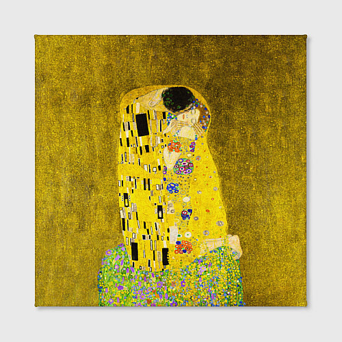 Картина квадратная Влюблённые поцелуй художник Климт / 3D-принт – фото 2