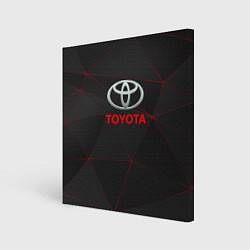 Холст квадратный Toyota Тонкие линии неона, цвет: 3D-принт