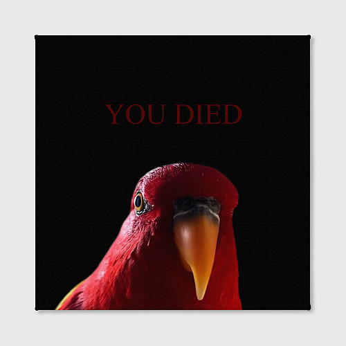 Картина квадратная Красный попугай Red parrot / 3D-принт – фото 2