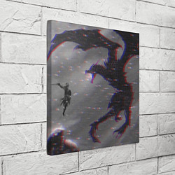 Холст квадратный Battle with dragon, цвет: 3D-принт — фото 2