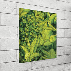 Холст квадратный Растительная жизнь - Хоста, цвет: 3D-принт — фото 2