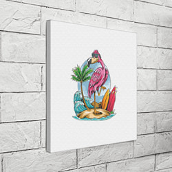 Холст квадратный Фламинго На Острове, цвет: 3D-принт — фото 2