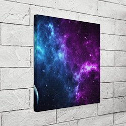 Холст квадратный NEON GALAXY НЕОНОВЫЙ КОСМОС, цвет: 3D-принт — фото 2