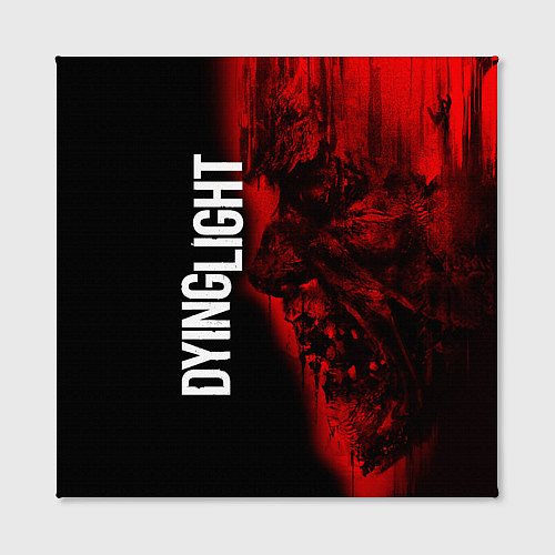 Картина квадратная DYING LIGHT RED ZOMBIE FACE / 3D-принт – фото 2