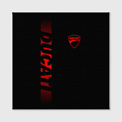 Холст квадратный DUCATI BLACK RED LINE, цвет: 3D-принт — фото 2