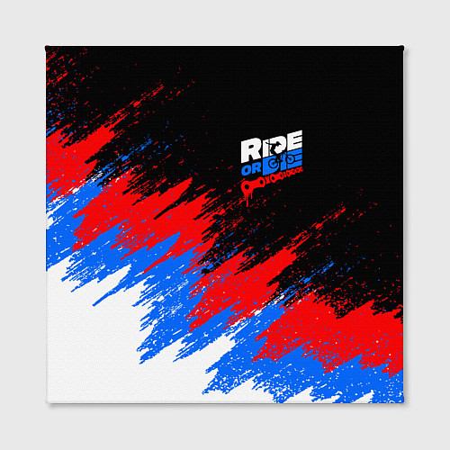Картина квадратная RIDE OR DIE RUSSIA EXTREME / 3D-принт – фото 2