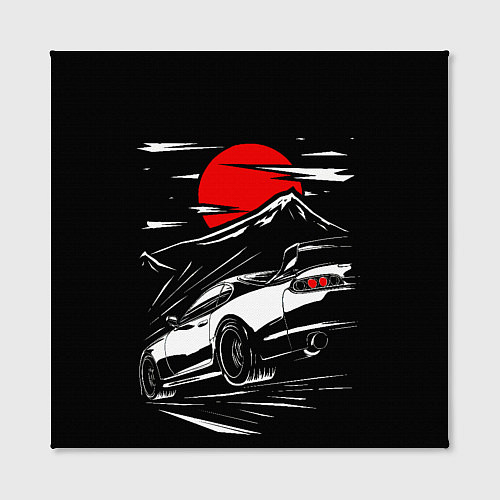 Картина квадратная Toyota Supra: Red Moon / 3D-принт – фото 2