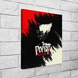 Холст квадратный Poppy Playtime: Red & Black, цвет: 3D-принт — фото 2