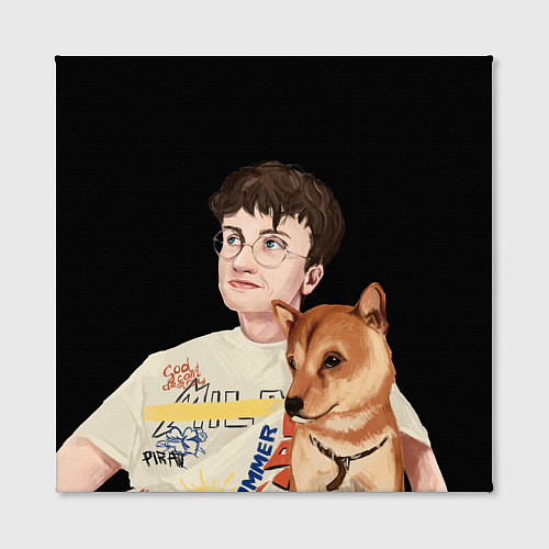 Картина квадратная Бульвар Депо с пёсиком / 3D-принт – фото 2