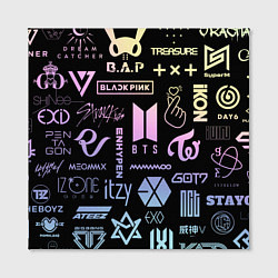 Холст квадратный K-pop лого исполнителей, цвет: 3D-принт — фото 2