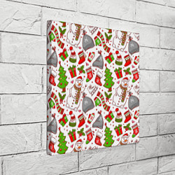 Холст квадратный Новый Год!, цвет: 3D-принт — фото 2