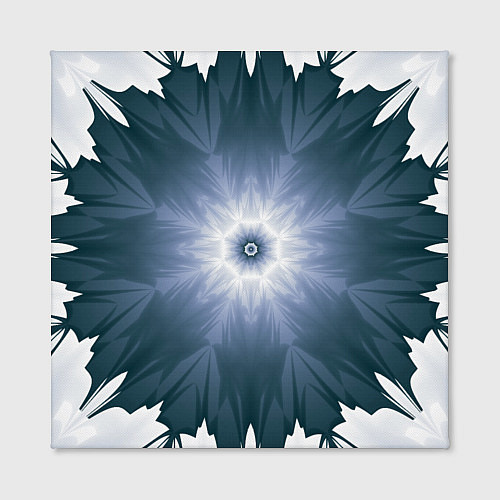 Картина квадратная Снежинка Абстракция Синий / 3D-принт – фото 2