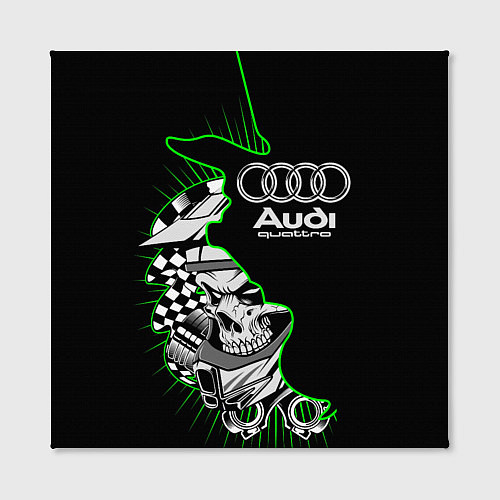 Картина квадратная Audi quattro череп / 3D-принт – фото 2