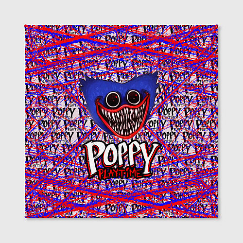 Картина квадратная Huggy Wuggy: Poppy Pattern / 3D-принт – фото 2