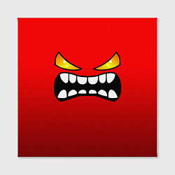 Холст квадратный Geometry Dash: Demon Face, цвет: 3D-принт — фото 2