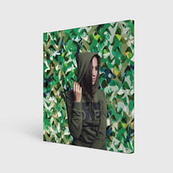 Холст квадратный Olga Buzova - camouflage, цвет: 3D-принт