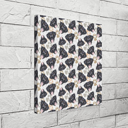 Холст квадратный Лабрадор чёрный, цвет: 3D-принт — фото 2