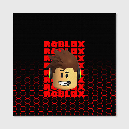 Картина квадратная ROBLOX LEGO FACE УЗОР СОТЫ / 3D-принт – фото 2