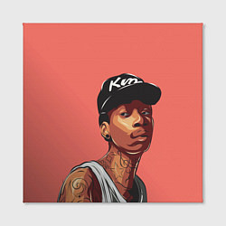 Холст квадратный Wiz Khalifa Art, цвет: 3D-принт — фото 2