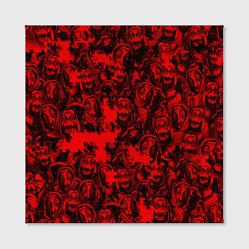 Картина квадратная LA CASA DE PAPEL RED CODE PATTERN / 3D-принт – фото 2