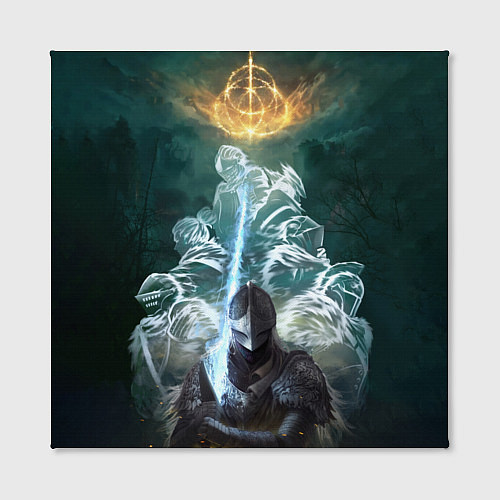 Картина квадратная Elden Ring рыцарь и предшественники серии Souls El / 3D-принт – фото 2