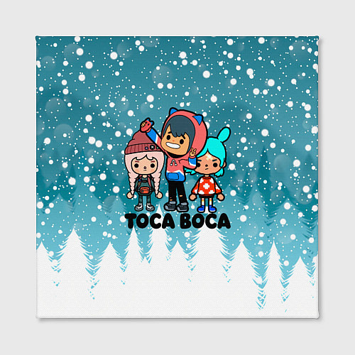 Картина квадратная Новогодний Toca Boca / 3D-принт – фото 2