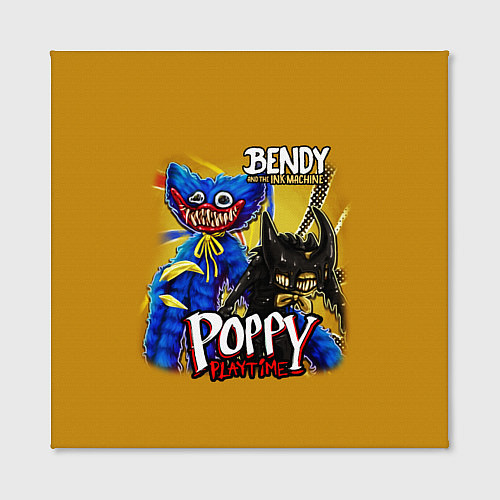 Картина квадратная POPPY PLAYTIME AND BENDY AND THE INK MACHINE / 3D-принт – фото 2