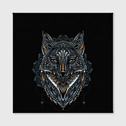 Холст квадратный ЭТНИЧЕСКАЯ ЛИСА FOX ABSTRACT, цвет: 3D-принт — фото 2