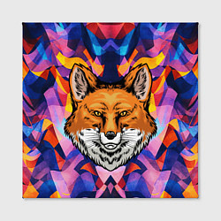 Холст квадратный АБСТРАКЦИЯ И ГОЛОВА ЛИСЫ FOX HEAD, цвет: 3D-принт — фото 2