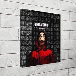 Холст квадратный БУМАЖНЫЙ ДОМ, LA CASA DE PAPEL BELLA CIAO, цвет: 3D-принт — фото 2