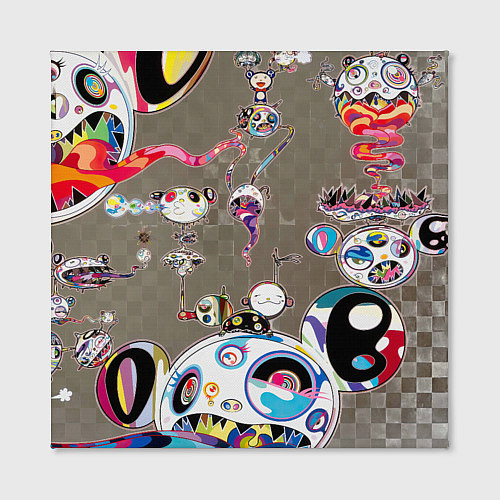 Картина квадратная Takashi Murakami арт с языками / 3D-принт – фото 2